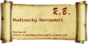 Rudinszky Bernadett névjegykártya