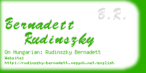 bernadett rudinszky business card